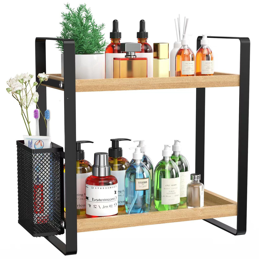 LEMIKKLE Badezimmer-Organizer mit Korb, Badezimmer-Organizer und Aufbewahrung, Hautpflege-Organizer