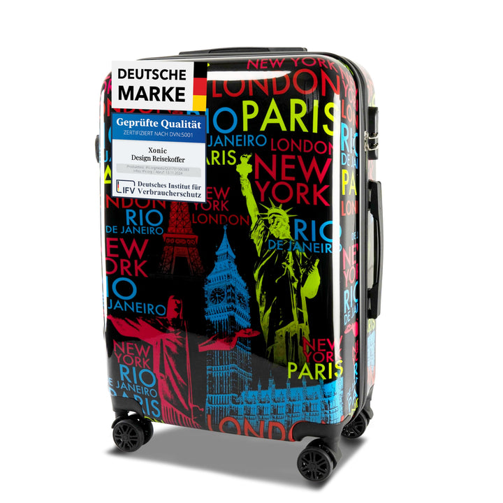 Xonic Reisekoffer – Koffer gross mit Rollen als Hartschalenkoffer – Trolley in Grösse M L XL oder im