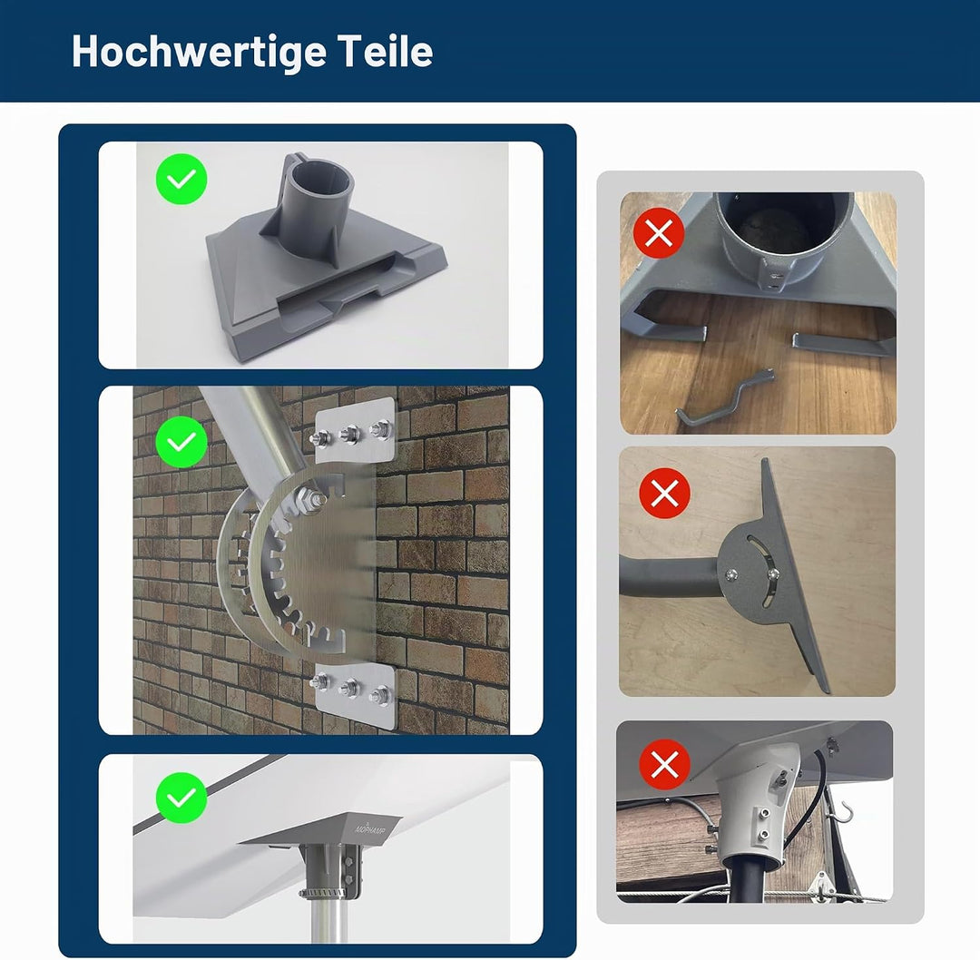 Starlink Wandhalterung Gen 3 Edelstahl mit Rohradapter Standard V3 Halterung Lang Pivot Wall Mount K