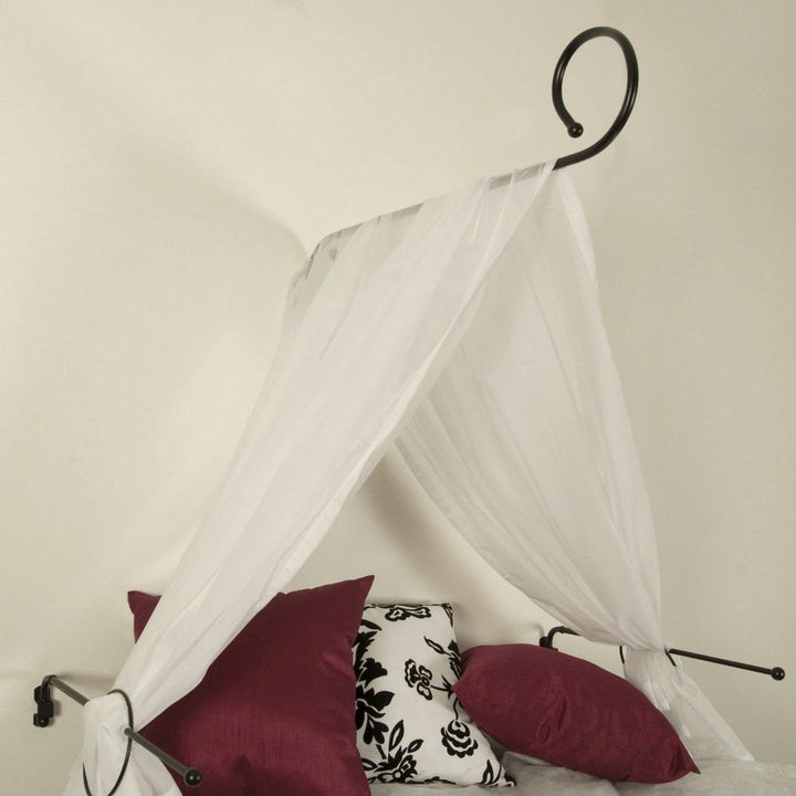 Betthimmel Himmelstange Himmelbett Himmelset Baldachin Raffhalter Himmelhalter (Weiss), Weiss