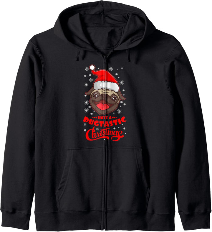 UGLY CHRISTMAS Sweater Mops Geschenk Hunde für Hundehalter Kapuzenjacke