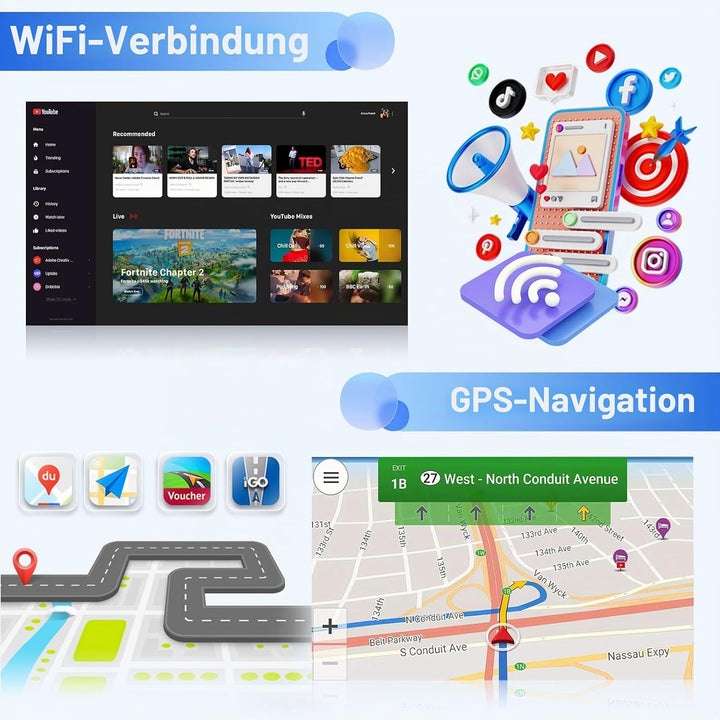 Inefala Android 15 Autoradio für Renault Lodgy 2021, Dokker 2012-2020 4+64G mit Wireless CarPlay And