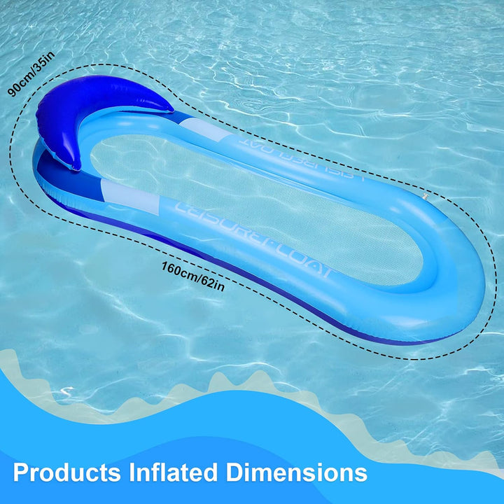 GUBOOM Luftmatratze Pool, Aufblasbares Schwimmbett Aufblasbarer Wasserhängematte Luftmatratze Hängem