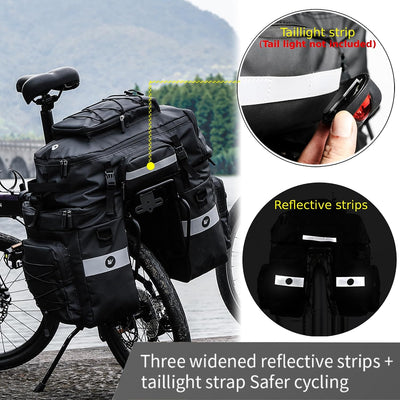 BAIGIO Fahrradtasche 3-in-1 Multifunction wasserdichte Gepäckträgertasche 75L Radfahren Gepäckträger