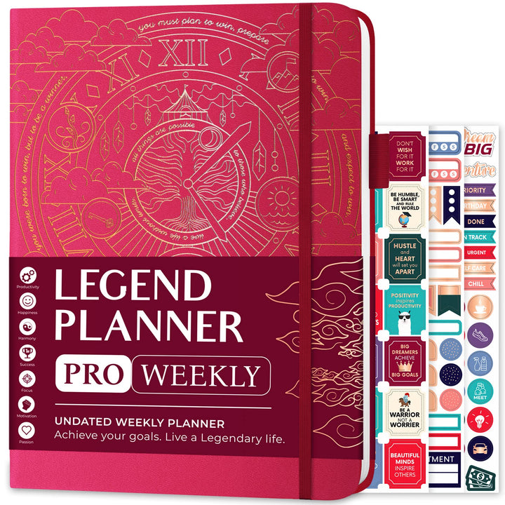 Legend Planner PRO - Deluxe Wochen- und Monatsplaner zur Steigerung der Produktivität und Erreichung