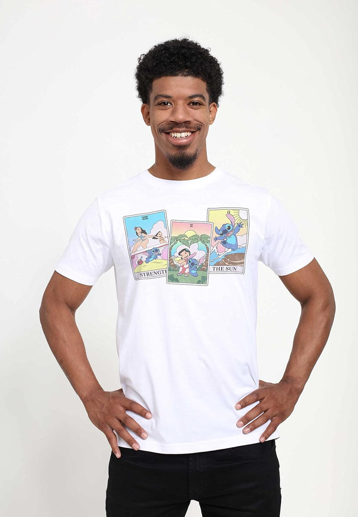 Disney Unisex Lilo & Stitch - Lilo Stitch Tarot Organic Short Sleeve T-Shirt T-Shirt (1er Pack) M We