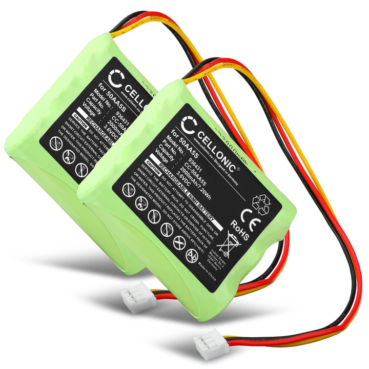 CELLONIC 2X Ersatzakku 50AA5S für Tonies Tonie Box Lautsprecher Musikbox Akku 2000mAh Soundbox Batte