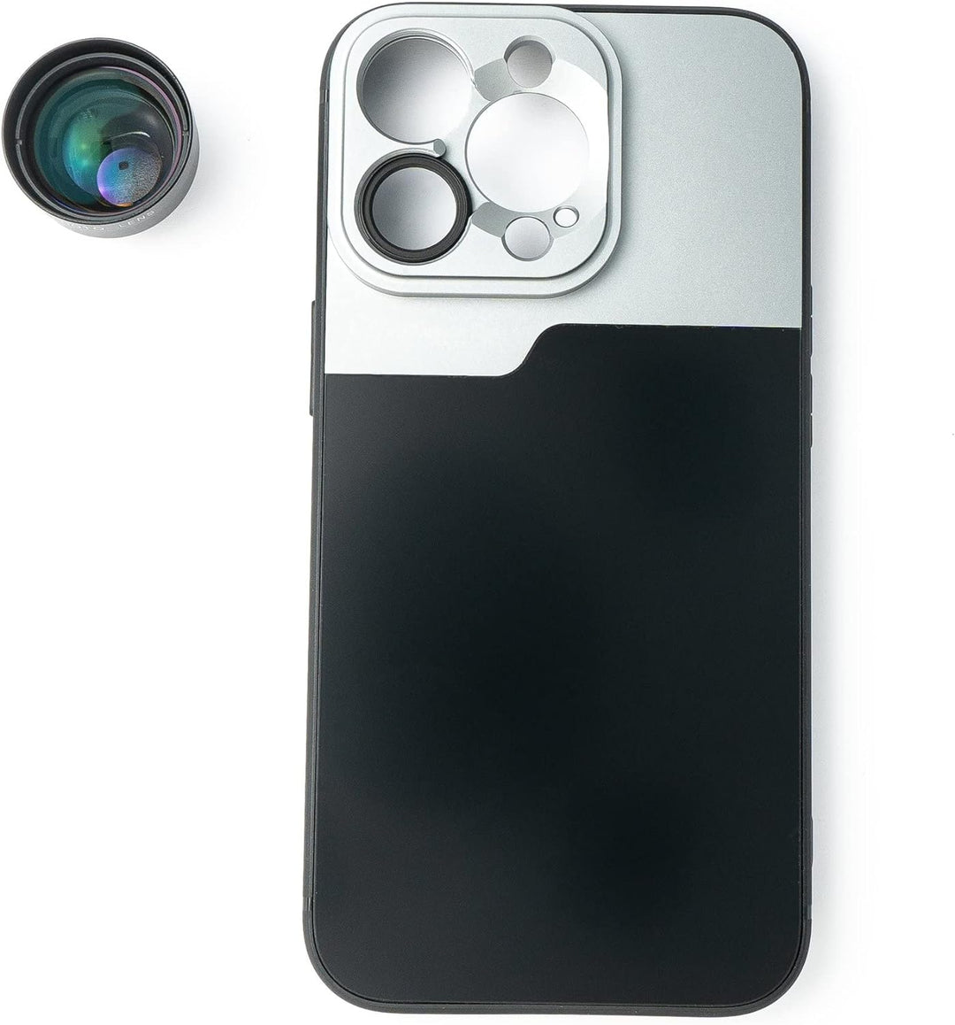 SYSTEM-S Zoom Linse 3X Tele Objektiv Filter mit Hülle in Schwarz für iPhone 13 Pro