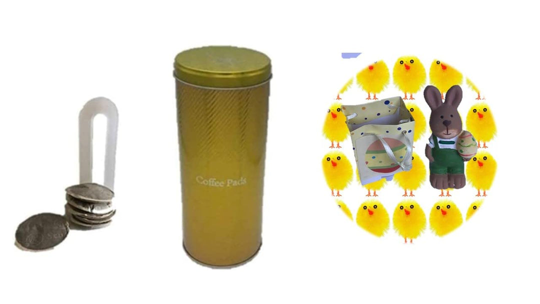 Kaffeepaddose - Kaffeepads Dose hält die Pads länger frisch - Pad Dose für Kaffeepads + Oster Deko K