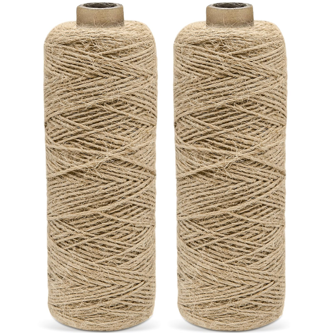 2 Stück 200m Jute-Schnur, 1mm Braun Juteschnur, Jutegarn Für Geschenkverpackungen, Hochzeitsdekorati