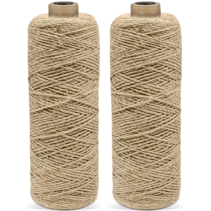 2 Stück 200m Jute-Schnur, 1mm Braun Juteschnur, Jutegarn Für Geschenkverpackungen, Hochzeitsdekorati