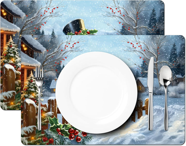 KitchenYeah© Platzsets Abwaschbar 6-Teilig 45x30 cm Tischsets Platzdeckchen rutschfeste Platzset Unt