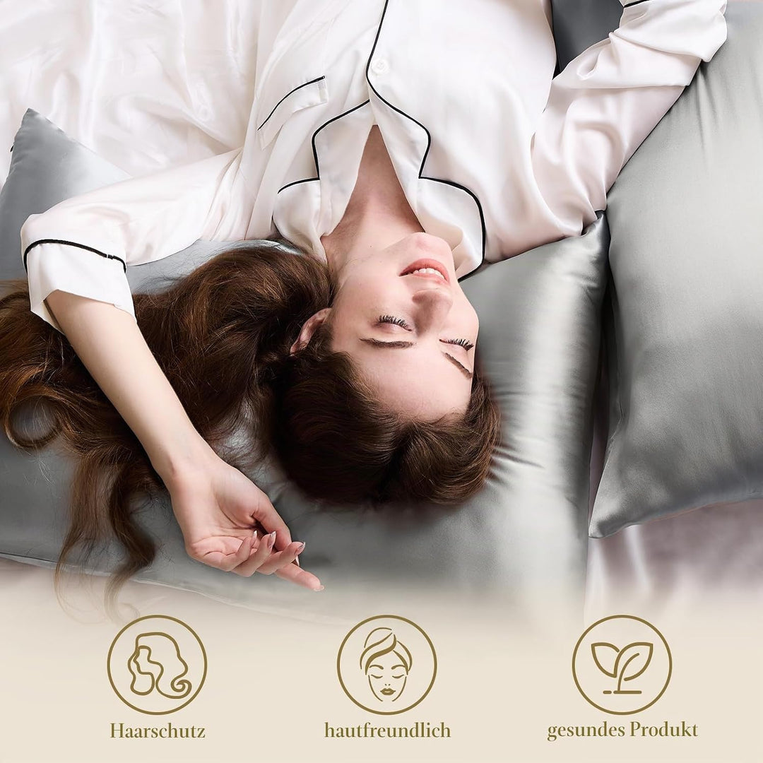 ZIMASILK Kissenbezug aus 100% Seide für Haare und Haut. Doppelseitige 19 Momme Reine Maulbeerseide K