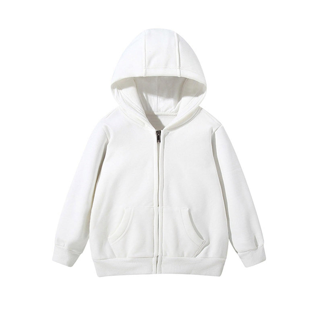 Hoodie Jacke Mädchen mit Reissverschluss Einfarbig Teenager Kapuzenpullover Strickjacke Locker Kinde