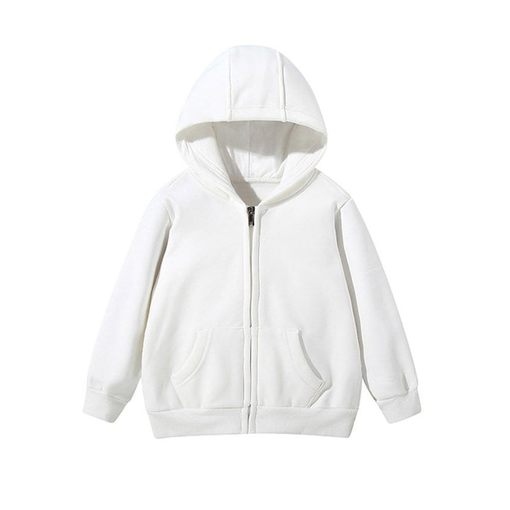 Hoodie Jacke Mädchen mit Reissverschluss Einfarbig Teenager Kapuzenpullover Strickjacke Locker Kinde
