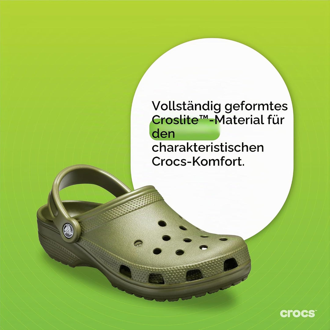 Crocs Unisex Classic Clog 38/39 EU Army Green, 38/39 EU Army Green
