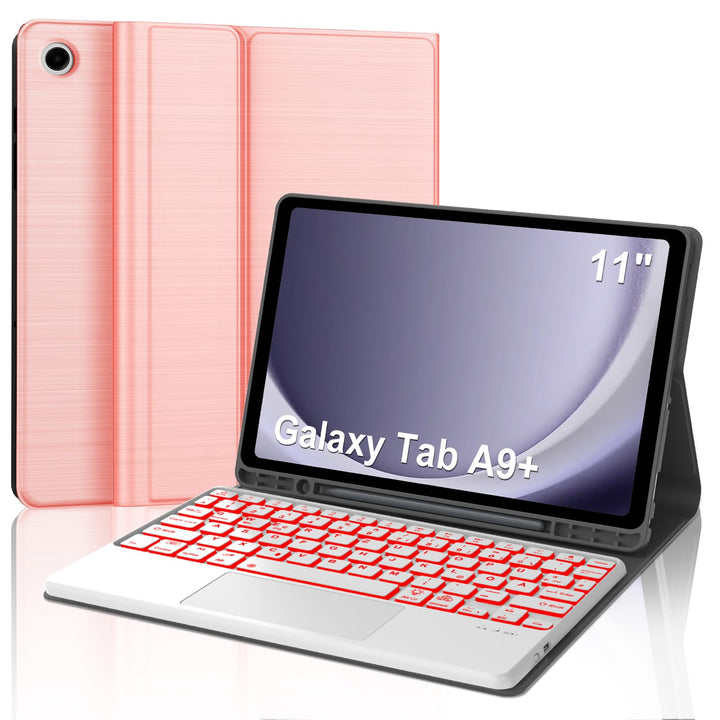 Premium Tastatur Hülle für Samsung Galaxy Tab A9+ 11 Zoll (2023, SM-X210/X215/X216) - Deutsches QWER