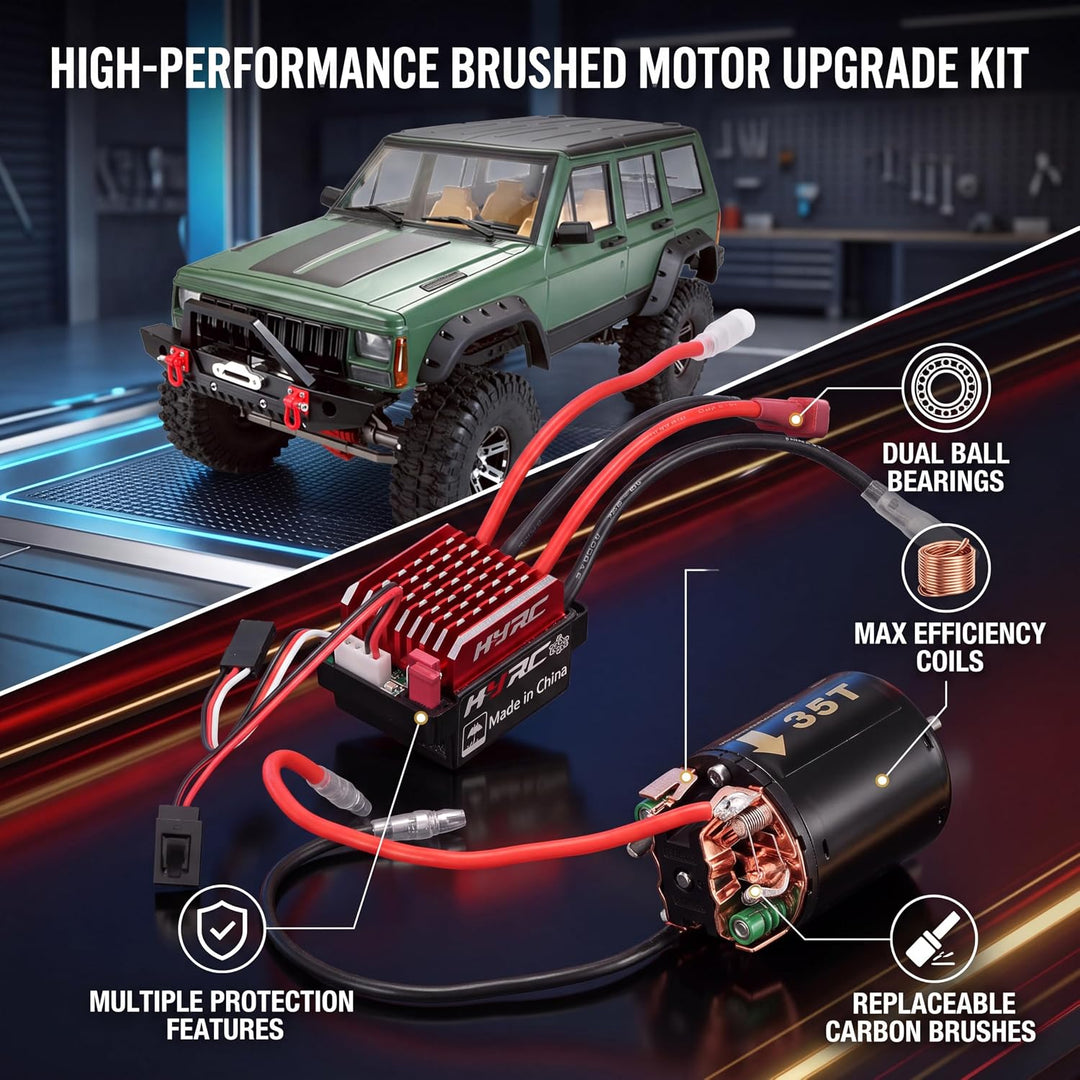 1/10 RC Motor ESC, 540 Brushed Motor 35T 45T 55T mit 360A ESC Combo, 1/10 Elektro RC High Speed Co
