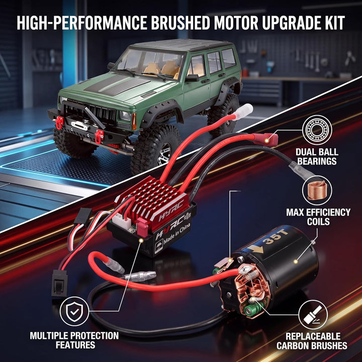 1/10 RC Motor ESC, 540 Brushed Motor 35T 45T 55T mit 360A ESC Combo, 1/10 Elektro RC High Speed Co