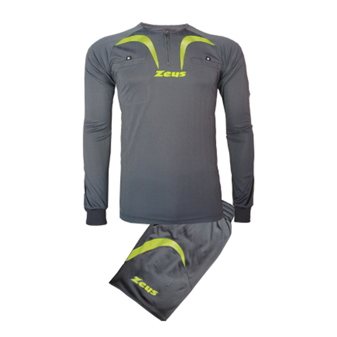 Zeus Herren Pro-schiedsrichter-kit Overall L Grau-gelb Fluo, L Grau-gelb Fluo