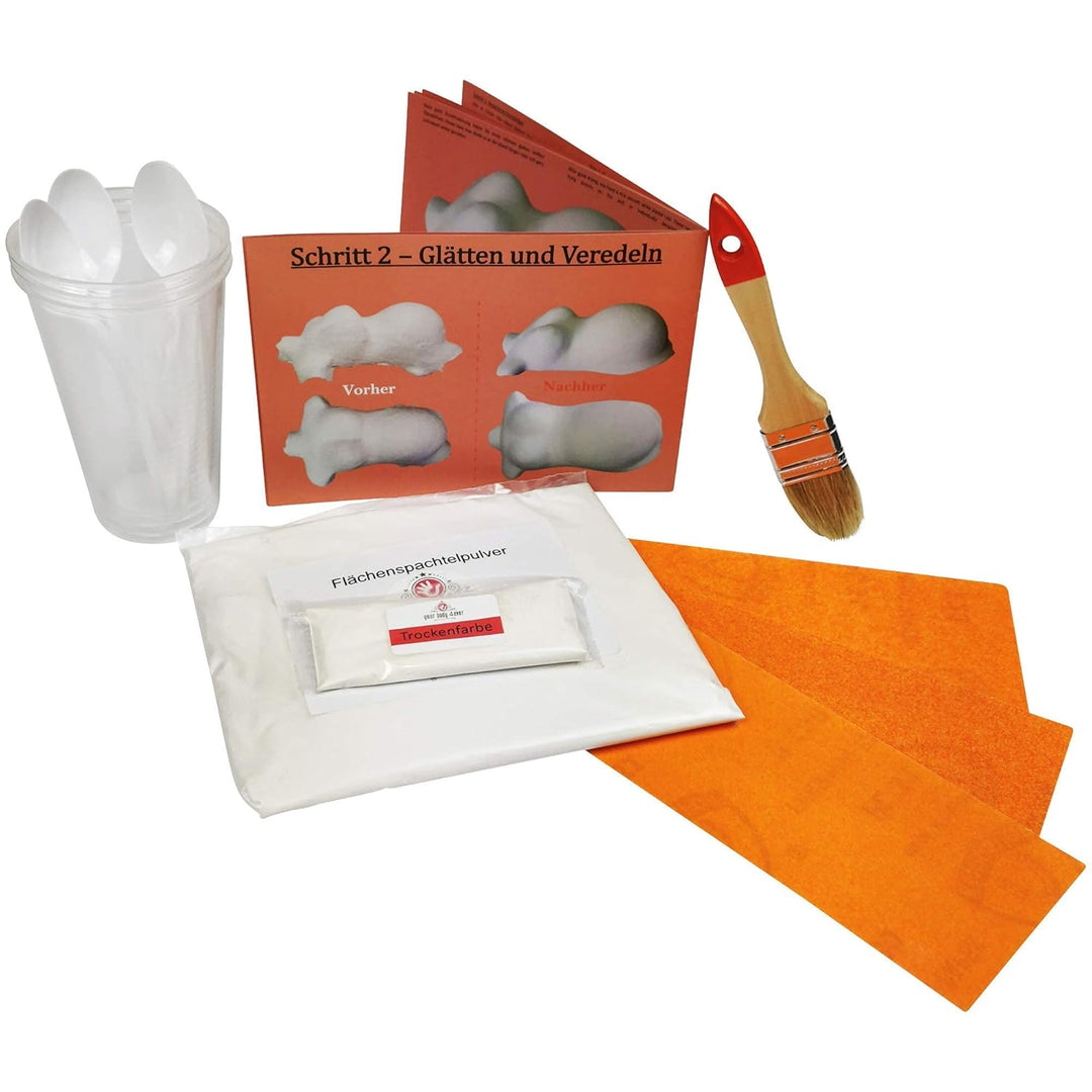 XXL Babybauch Gipsabdruck Set | 24m Gipsbinden inkl. Profimaterial zur Glättung & Veredelung | Gipsa