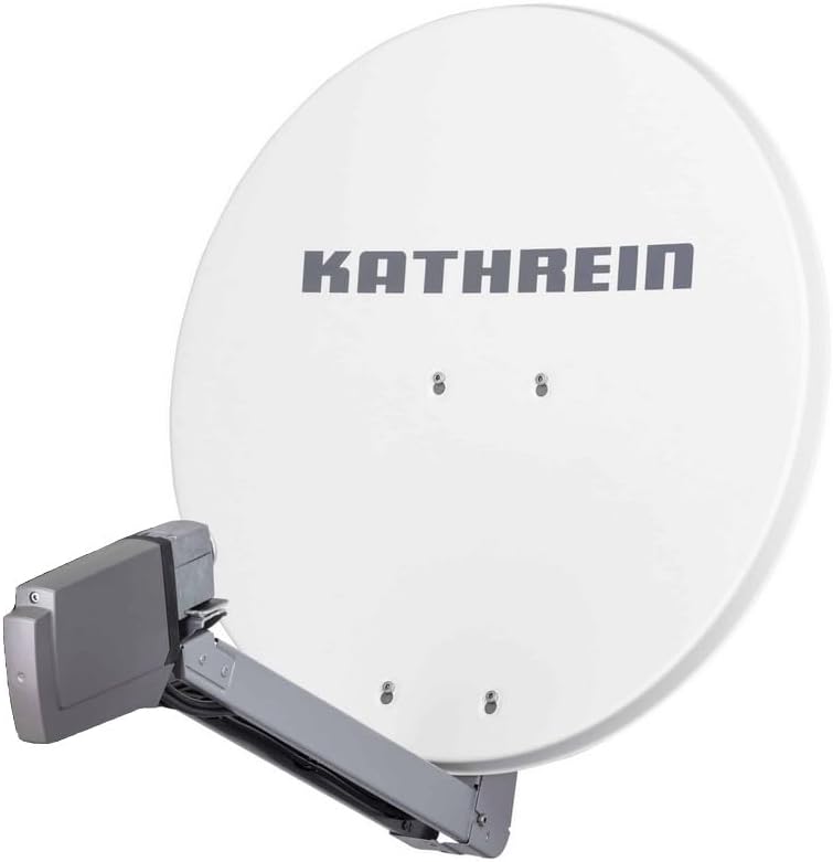 HD Sat Anlage von Kathrein für 4 Anschlüsse mit Kathrein CAS 80 (75cm) in weiss Quad LNB - Für HDTV