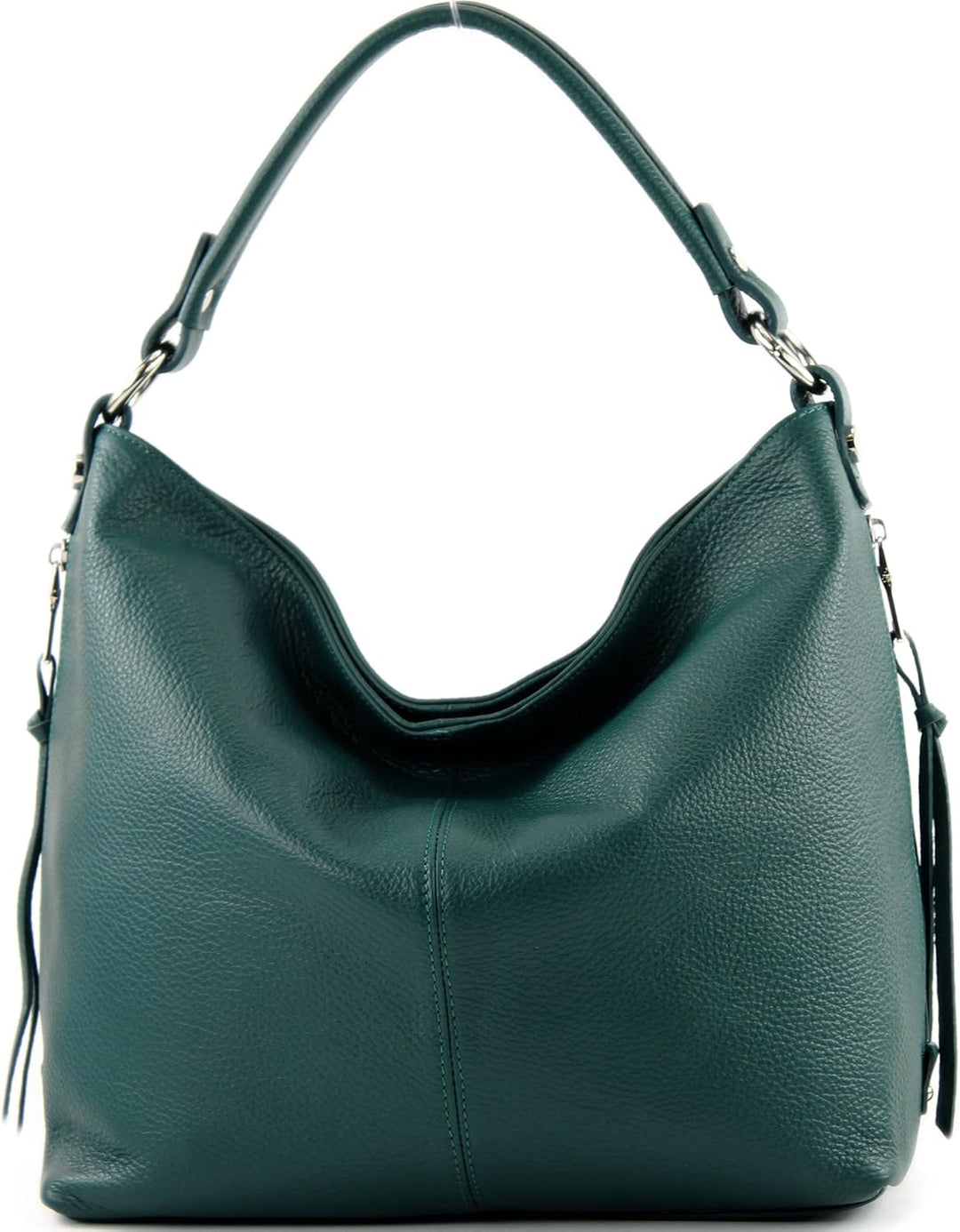 modamoda de Damen Schultertasche, Leder T160 Petrol2021, Petrol2021