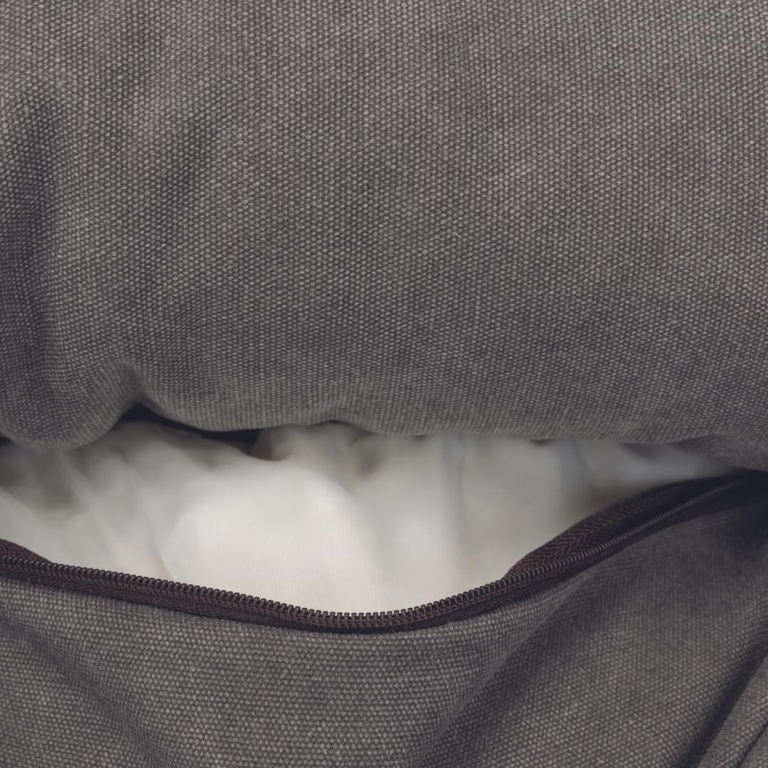 TRIXIE Hundebett BE Nordic Föhr 60x50 cm in dunkelgrau – eckiger Hundekorb für kleine & grosse Hunde