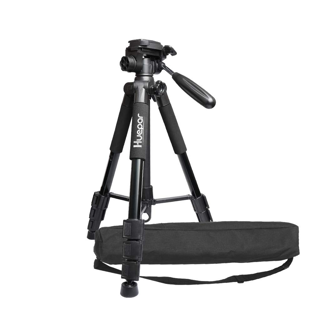 Huepar TPD14 143 cm/56" Stativ für Kreuzlinienlaser, Verstellbares Leichtgewicht Reisestativ mit 3-W