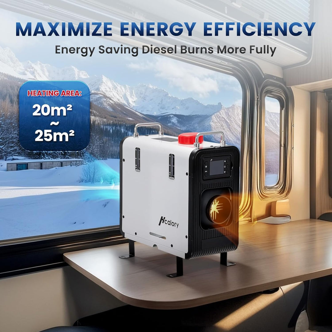 8kW Diesel Standheizung, 12V/24V Diesel Luftheizung 0,12–0,45 L/h, mit APP & 220-240V Adapter,28% hö