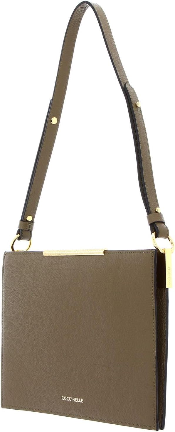 Coccinelle Delices Flat Shoulder Bag Moss Green