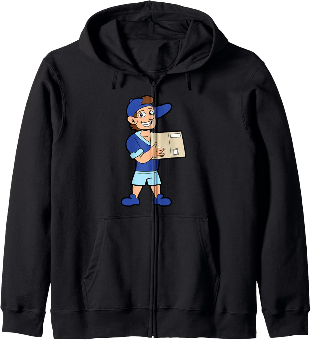 Paketdienst Paketzusteller Paketbote Spedition Paket Arbeit Kapuzenjacke