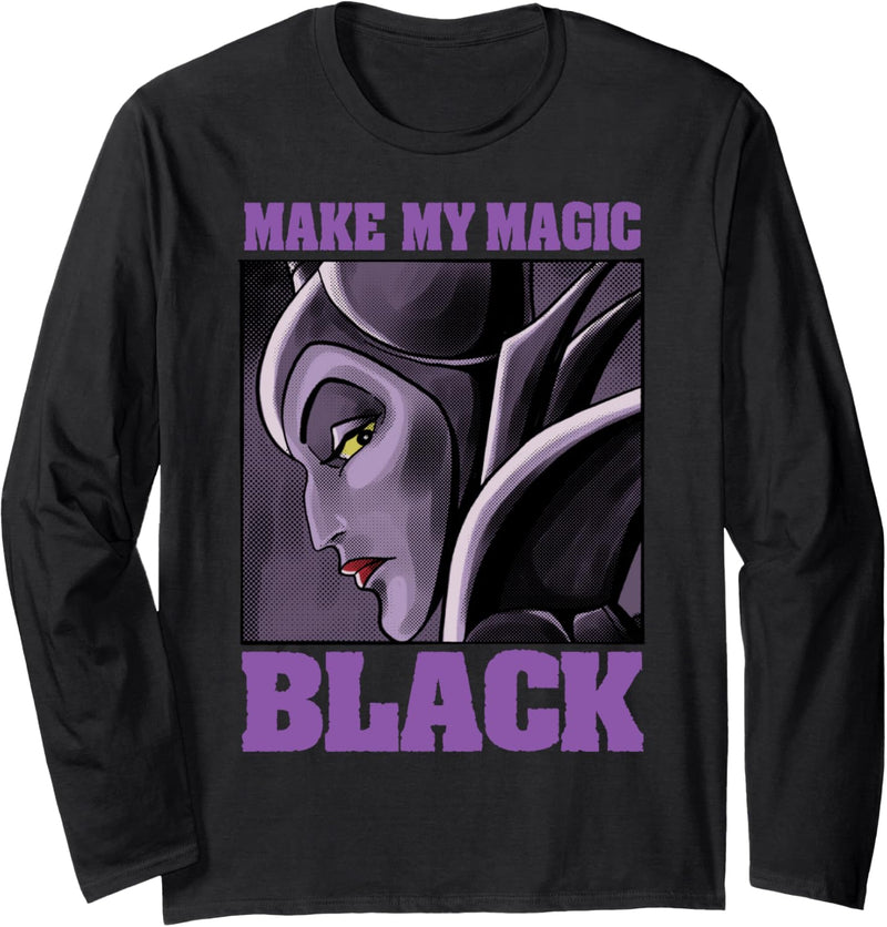 Disney Villains Maleficent Make My Magic Black Portrait Langarmshirt