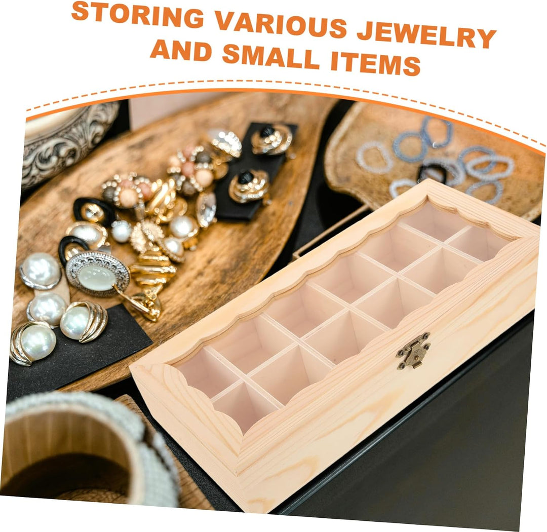 DIYEAH Holzkiste Mit Deckel Kleine Aufbewarungsbox Aus Holz Zum Basteln Und Organisieren Für Zuhause