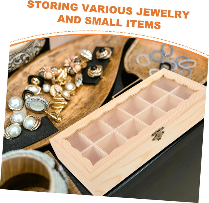 DIYEAH Holzkiste Mit Deckel Kleine Aufbewarungsbox Aus Holz Zum Basteln Und Organisieren Für Zuhause