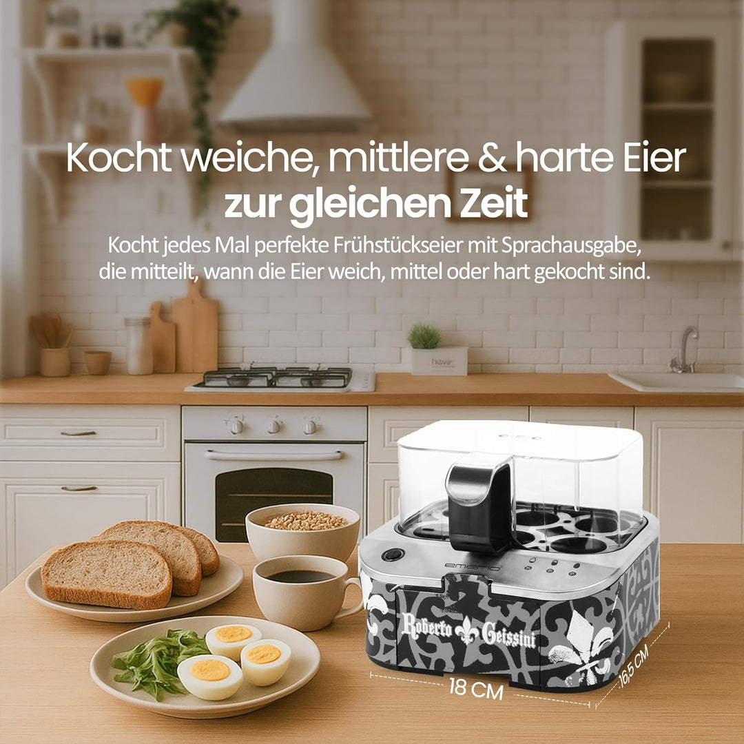 ROBERTO GEISSINI | einzigartiger Eierkocher mit der Stimme von CARMEN GEISS | Limited Edition by EME