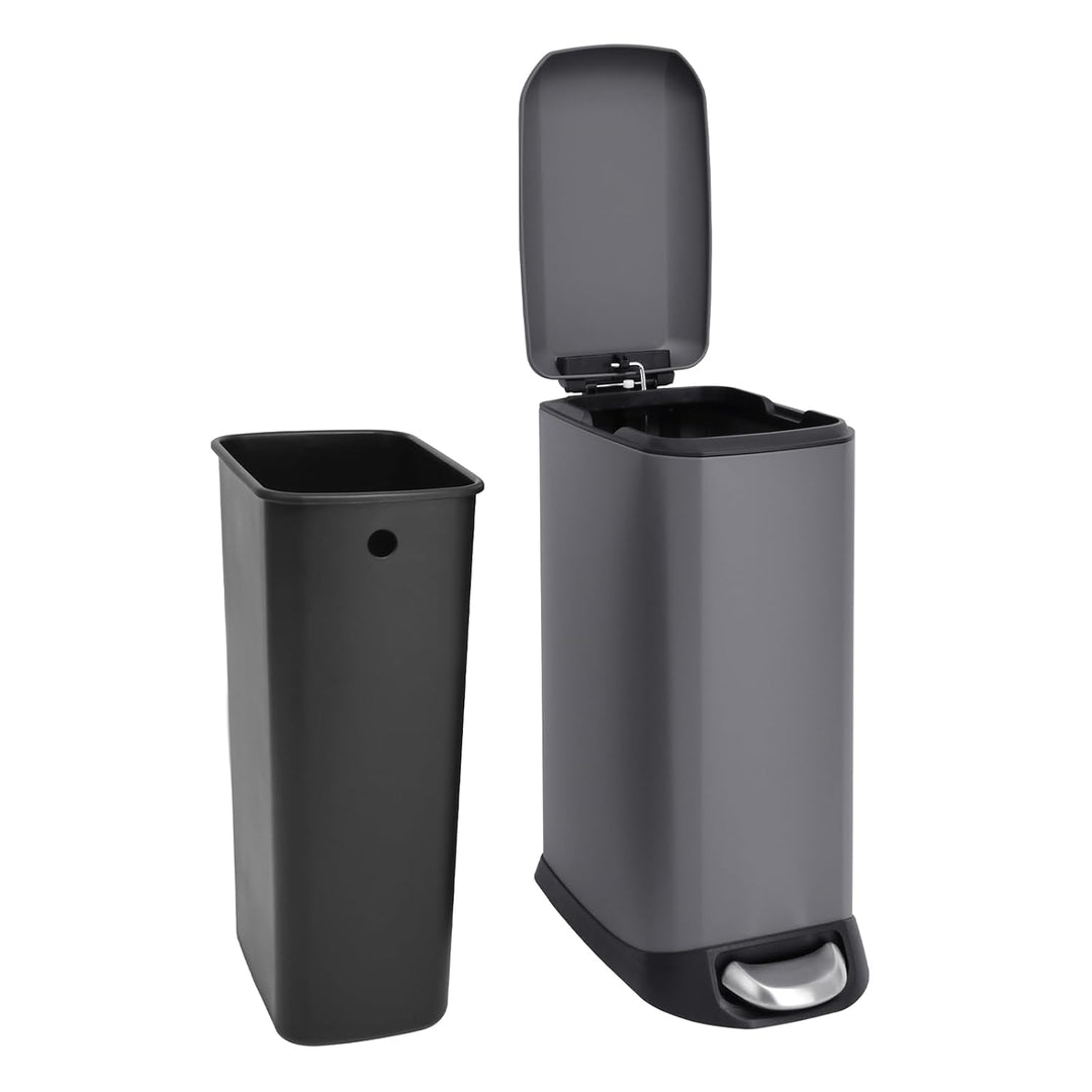 SVITA TS20 Mülleimer Treteimer Abfalleimer 20l inkl. Inneneimer Kunststoff Pedal Softclose-Deckel re