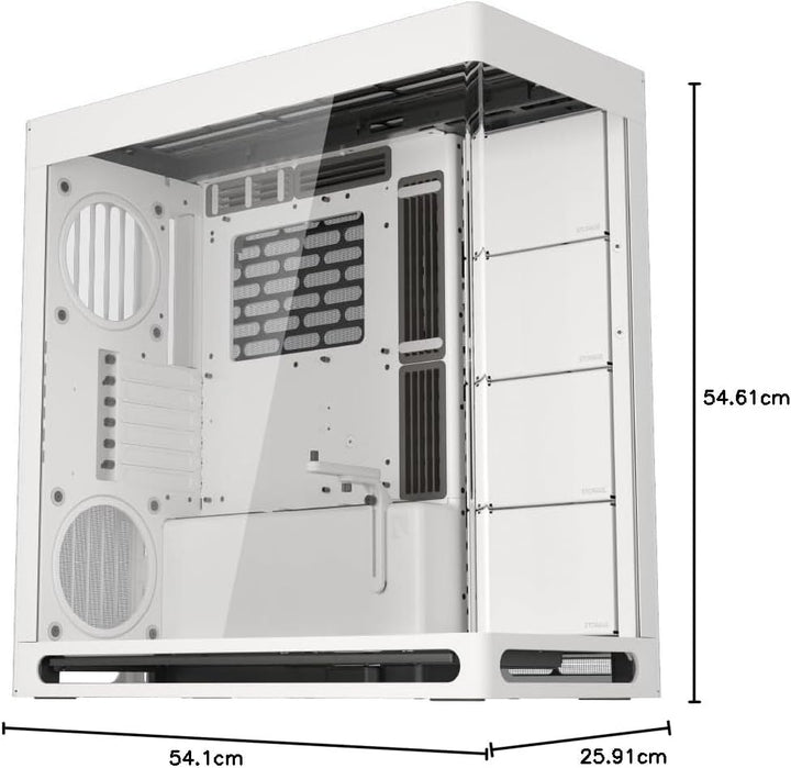 HAVN HS 420 Dual-Chamber ATX Mid Tower PC Gehäuse Weiss | Hybrid-Design, 11x 140mm Lüfter & 3X 420mm