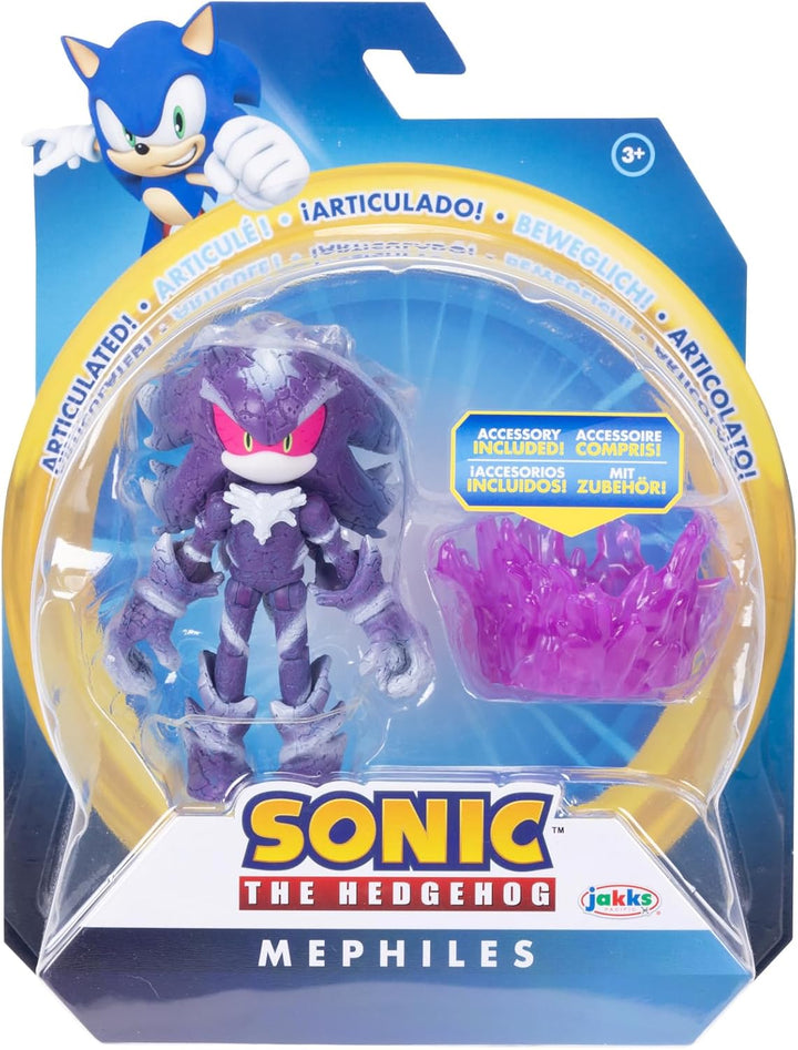 Sonic the Hedgehog Mephiles the Dark Actionfigur mit lila Nebel-Basiszubehör, 10,2 cm, ab 3 Jahren (