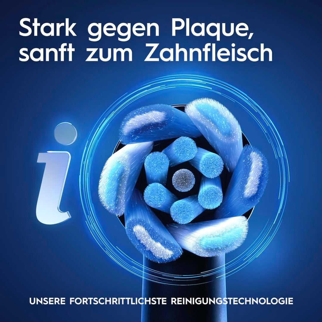 Oral-B iO Series 3 Elektrische Zahnbürste oder Electric Toothbrush, Doppelpack, 2 Aufsteckbürsten, 3