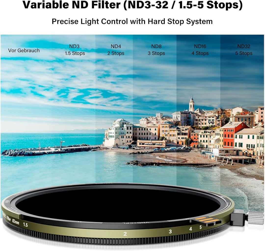 H&Y Nova Magnetischer Variabler ND3-32 + CPL-Filter 62 mm, 2-in-1 VND (1,5–5 Blendenstufen) & Zirkul