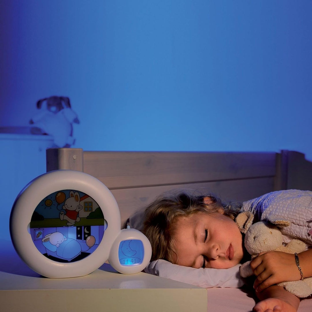 Pabobo - 5 in 1 pädagogischer Tag-Nacht-Wecker mit Display für Moon Kinder 0-3 Jahre