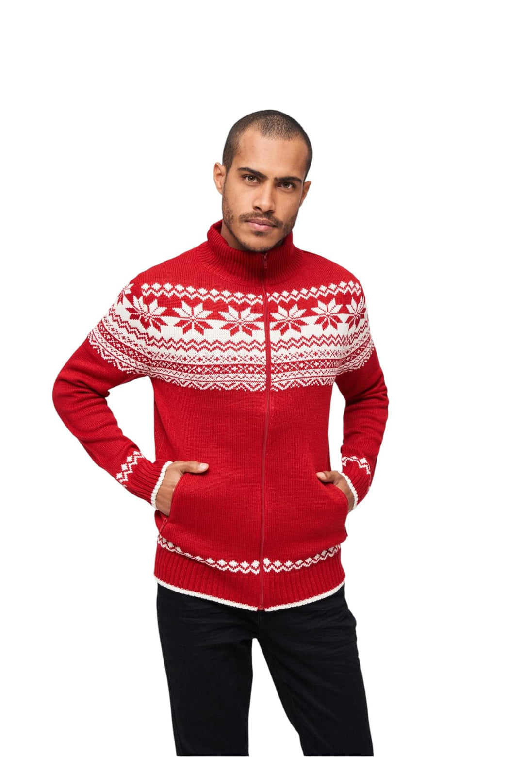Brandit Herren Norwegian Cardigan Strickjacke S Rot, S Rot