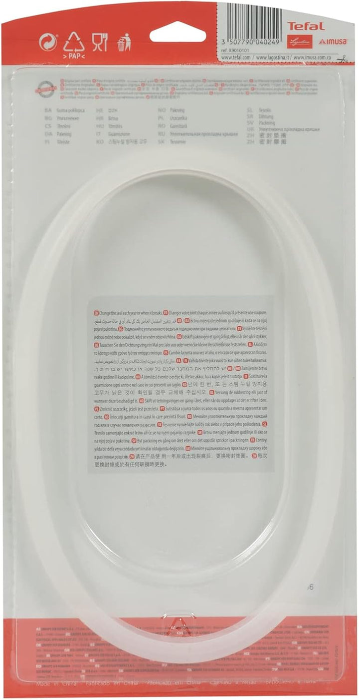 Tefal X90101 Dichtungsring l für Secure 5 l für den 4l und 6l Topf l 22 cm l Weiss