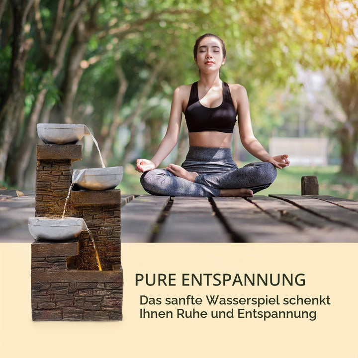 blumfeldt Fez Solarbrunnen Gartenbrunnen Zierbrunnen Dekobrunnen, Solarbetrieb, LED-Beleuchtung, 34