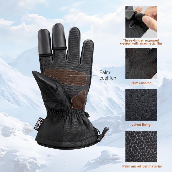 PGYTECH Fotografie-Handschuhe für professionelle Fotografen im Freien im Winter, beheizt und unbehei