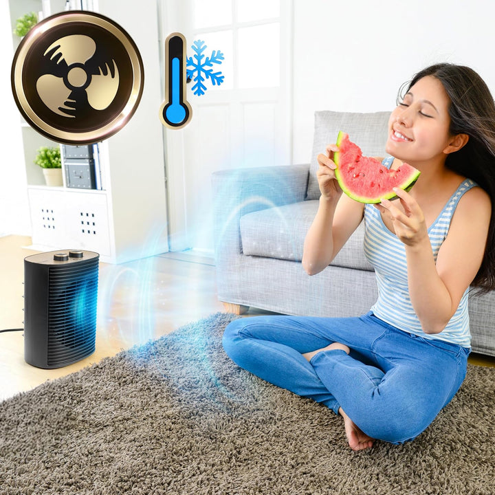 Duronic Heizlüfter, 2000 Watt Elektroheizung für Steckdose, kleine Mini Heizung als Fusswärmer, Elek