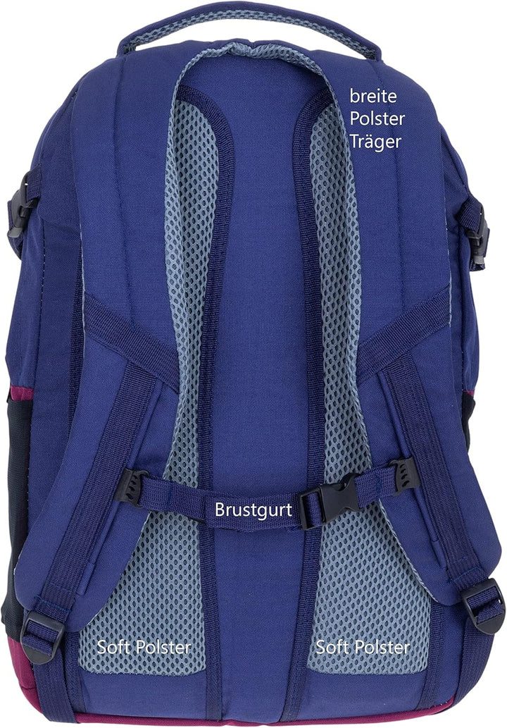 Bestway 2 Teile Set Schulrucksack Packer Jungen Mädchen Rucksack Schultasche 40177 + Trinkflasche (R