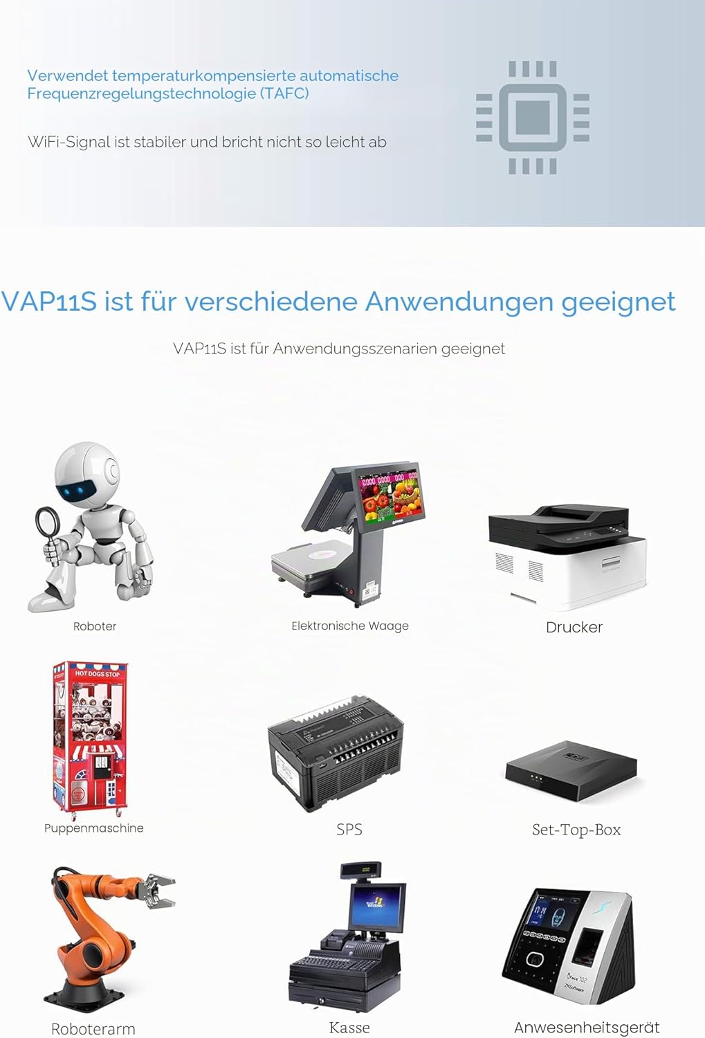 VONETS WLAN Bridge/2.4GHz Signal Repeater/Mini Router/WiFi zu Ethernet Hotspot Extender/WiFi WAN, LA