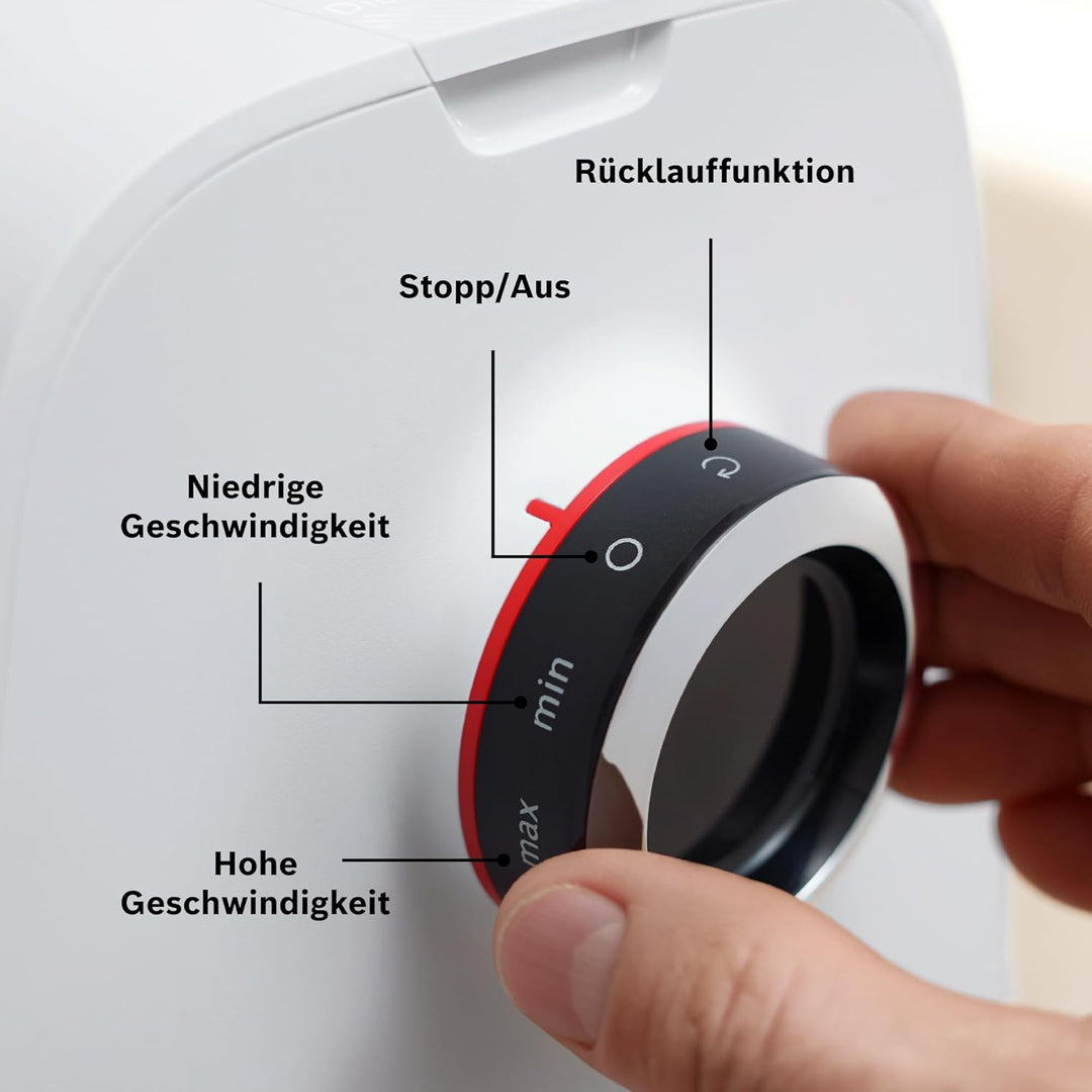 Bosch MultiPower Serie 6 Fleischwolf MFWS607W, 2 Lochscheiben (4,5 und 8 mm), Edelstahl, spülmaschin